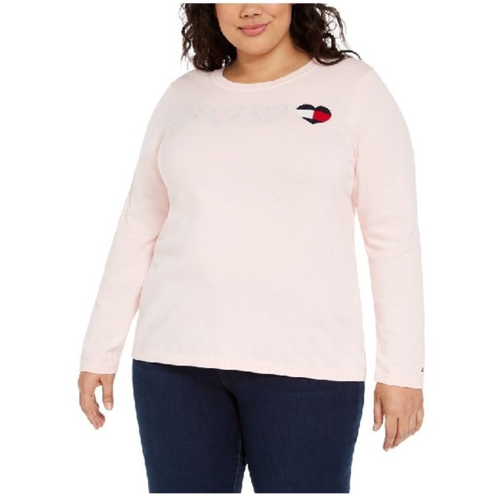 Tommy Hilfiger Heart Logo Cotton Sweater